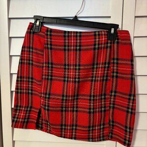 Plaid mini skirt